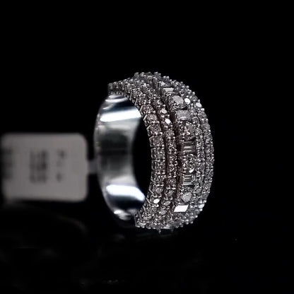 Jzora handmade five row stunning sterling silver ring