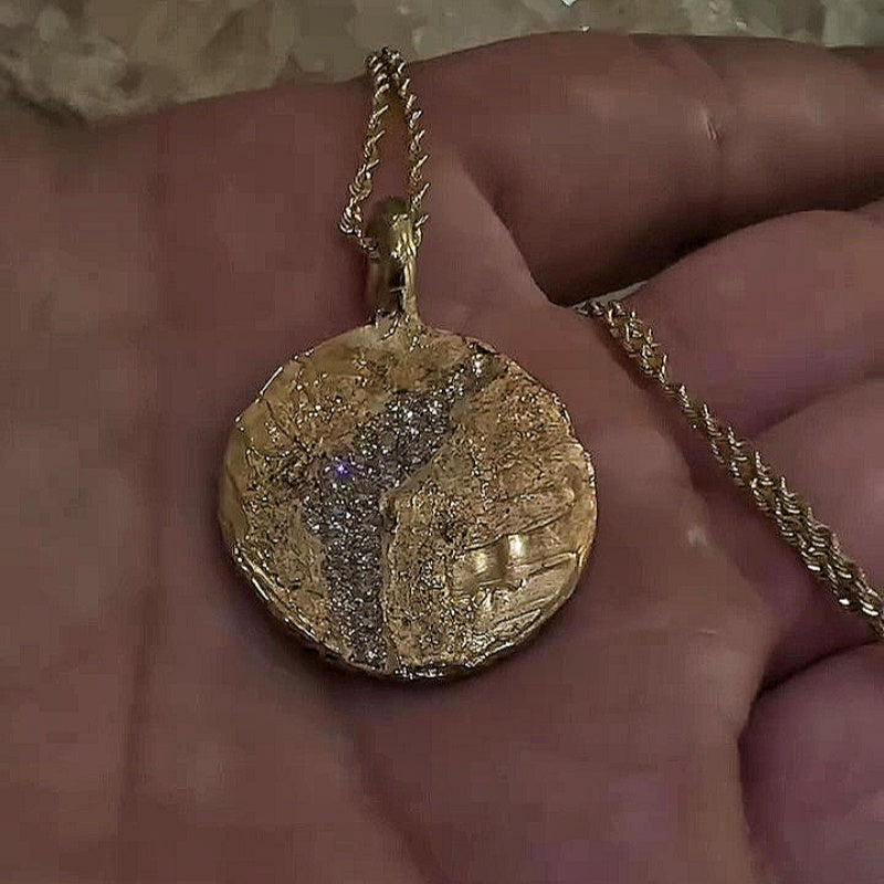 Jzora handmade sparkling river detail breaker pendant necklace