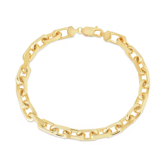 Jzora handmade gold tone cable link bracelet