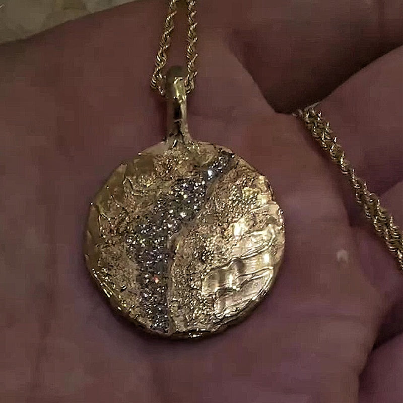 Jzora handmade sparkling river detail breaker pendant necklace