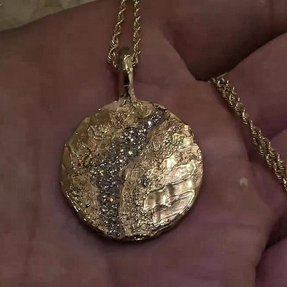 Jzora handmade sparkling river detail breaker pendant necklace