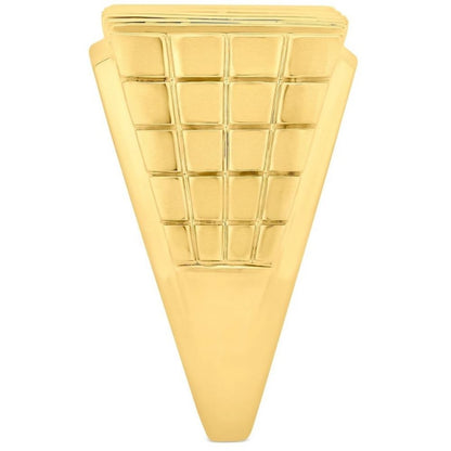 Jzora handmade 5-row round cut grid-style pavé setting men's ring