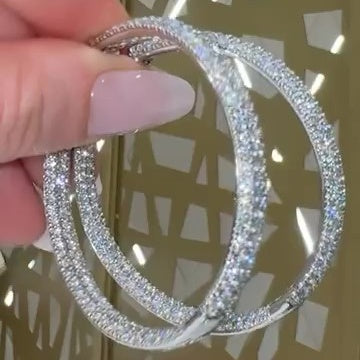 Jzora handmade gorgeous round cut hoop earrings