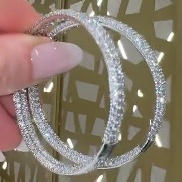 Jzora handmade gorgeous round cut hoop earrings