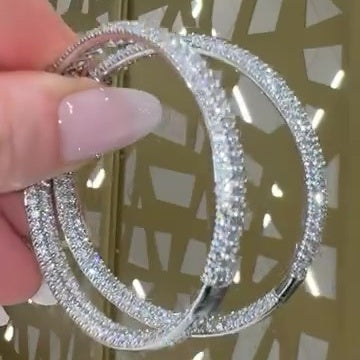 Jzora handmade gorgeous round cut hoop earrings