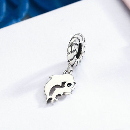 Jzora Jumping Ocean Lively Dolphin Sterling Silver Charm