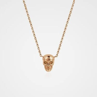 Jzora handmade skull personalized sterling silver necklace