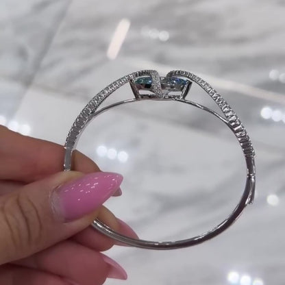 Jzora handmade elegant & chic marquise blue CZ bracelet