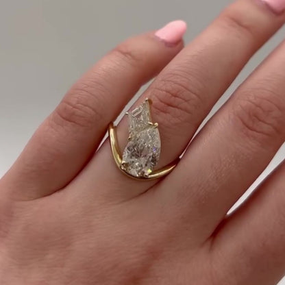 Jzora handmade minimalist open curved eternal balance sterling silver ring