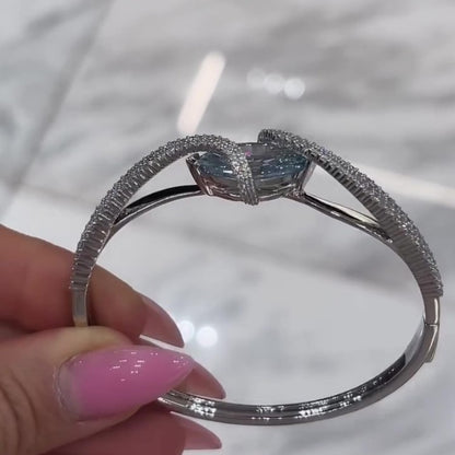 Jzora handmade elegant & chic marquise blue CZ bracelet
