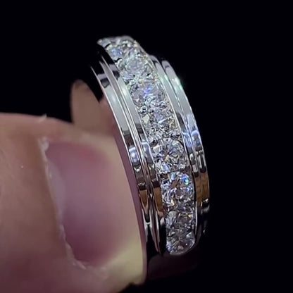 Jzora handmade 1.03ct classic round cut ring