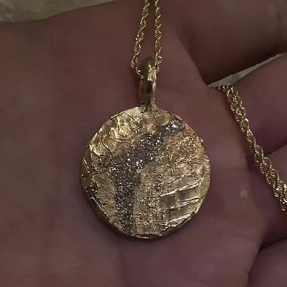 Jzora handmade sparkling river detail breaker pendant necklace