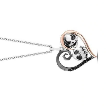 Jzora handmade gothic style nightmare before christmas sterling silver necklace