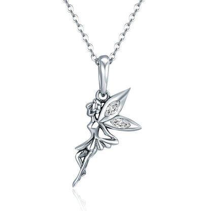 Jzora Butterfly Flower Fairy Genie Sterling Silver Charm