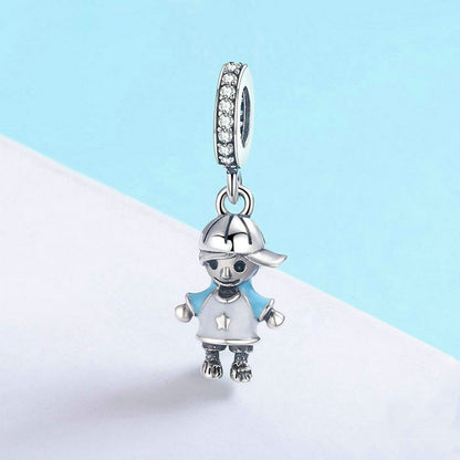 Jzora Fashion Trend Cool Boy Sterling Silver Charm