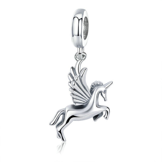 Jzora Simple Flying Unicorn Sterling Silver Charm