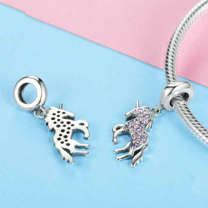 Jzora handmade dreamy Unicorn sterling silver charms