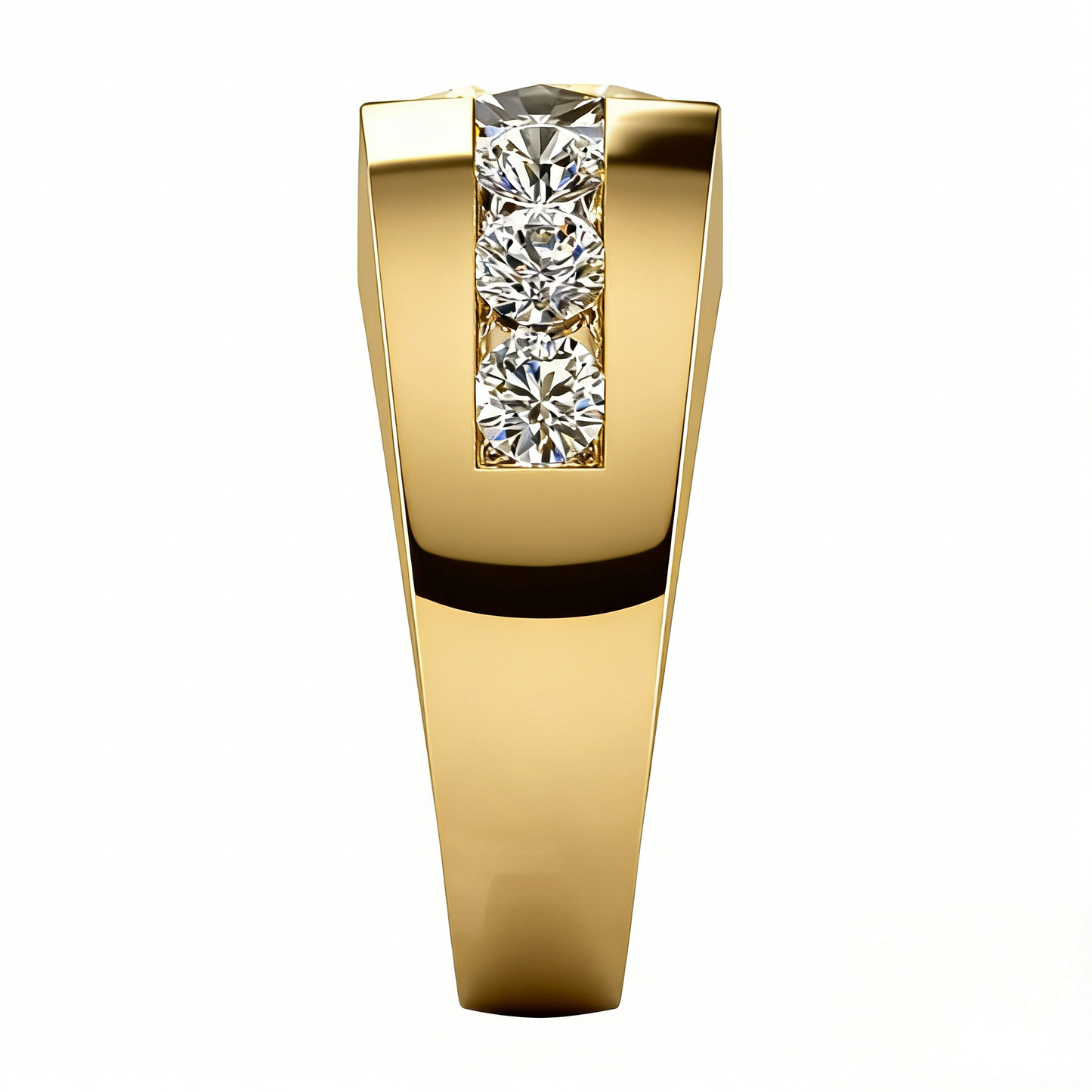 Jzora handmade 6.5ct cushion cut designer-inspired luxury men's eternity ring