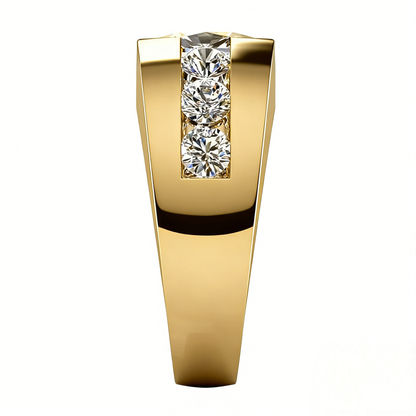 Jzora handmade 6.5ct cushion cut designer-inspired luxury men's eternity ring