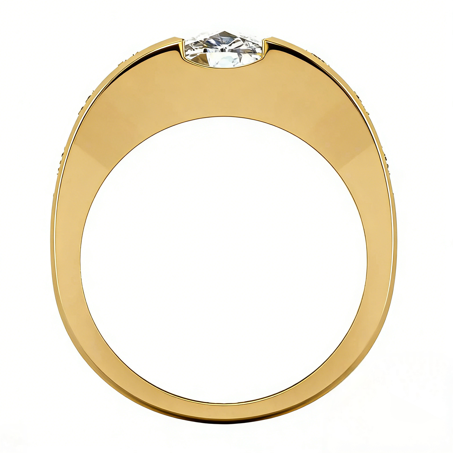 Jzora handmade 6.5ct cushion cut designer-inspired luxury men's eternity ring