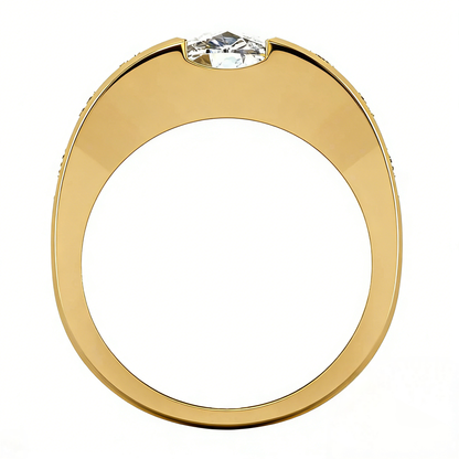 Jzora handmade 6.5ct cushion cut designer-inspired luxury men's eternity ring
