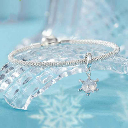 Jzora handmade Christmas Ice Flower sterling silver charms