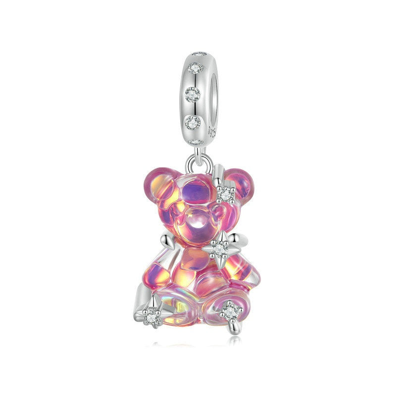 Jzora handmade jelly bear sterling silver charm