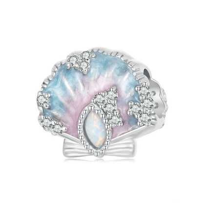 Jzora Romantic Opal Fantasy Coloured Shell Sterling Silver Charm