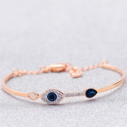 Jzora handmade Devil's eye tennis alloy bracelet