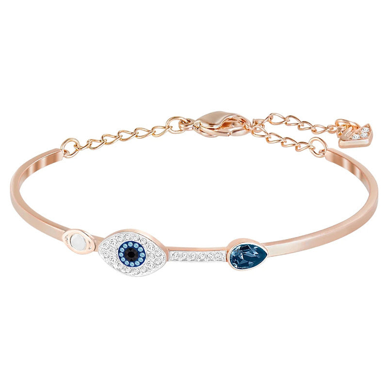 Jzora handmade Devil's eye tennis alloy bracelet