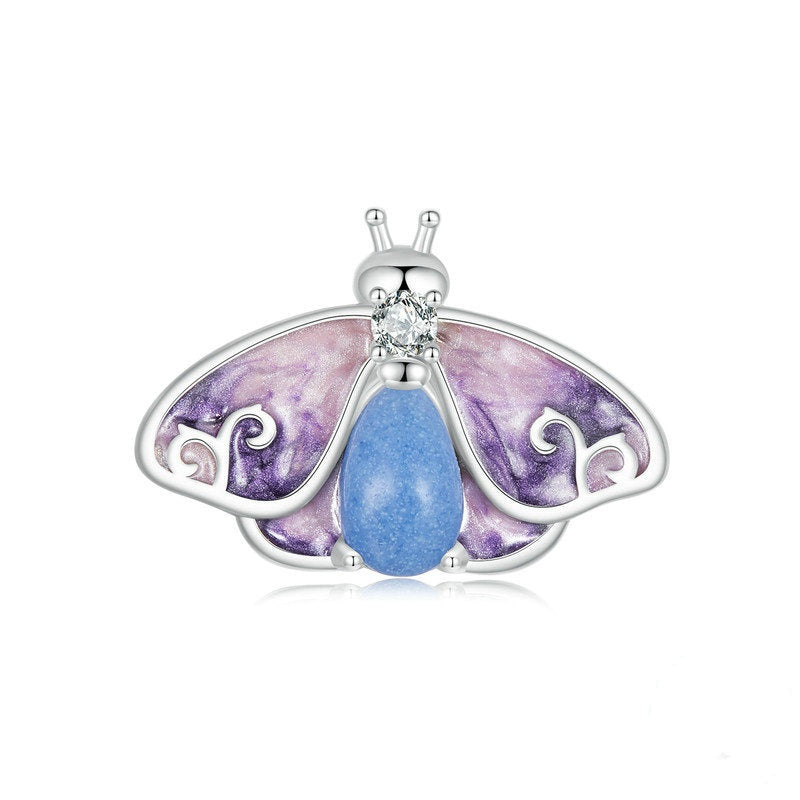 Jzora Vintage Gradient Glow In The Dark Butterfly Sterling Silver Charm