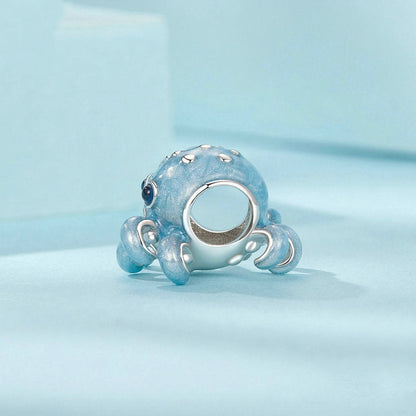 Jzora Cute Playful Ocean Octopus Sterling Silver Charm