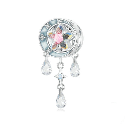 Jzora Fantasy Star Moon Dream Net Sterling Silver Charm