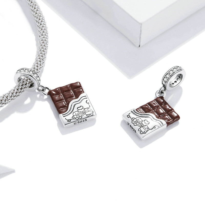 Jzora Valentine's Day Chocolate Sterling Silver Charm