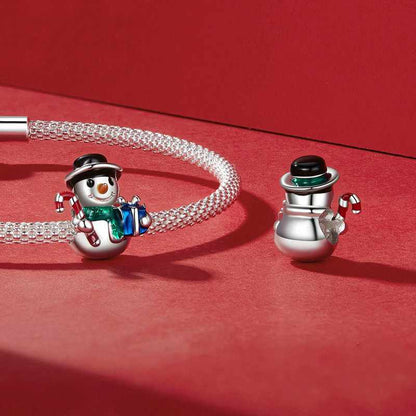 Jzora Handmade Christmas Cane Snowman Charms