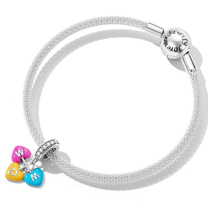 Jzora Love Rainbow Candy Mother's Day Sterling Silver Charm