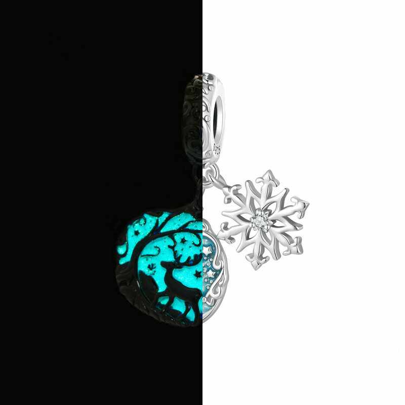 Jzora Handmade Christmas Glow In The Dark Elk Charms