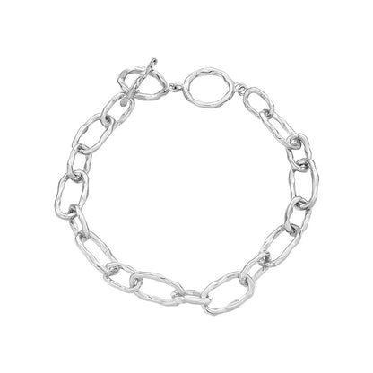 Jzora handmade OT clasp design tennis sterling silver bracelet