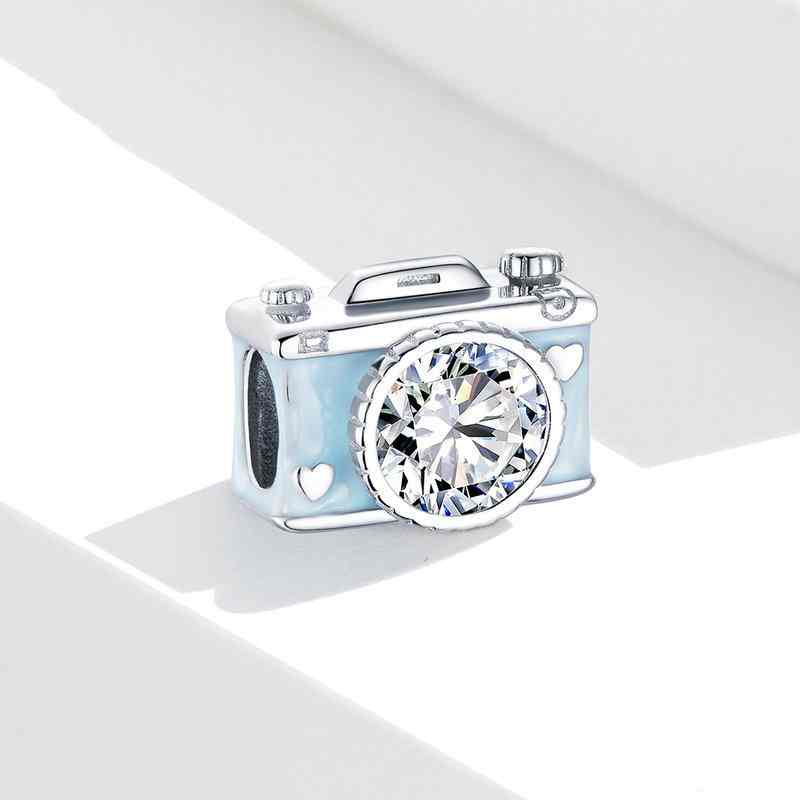 Jzora Record Life Camera Sterling Silver Charm