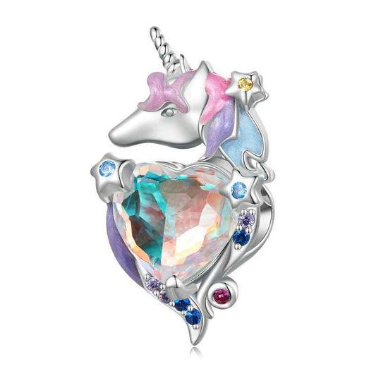 Jzora handmade dazzling Unicorn sterling silver charms