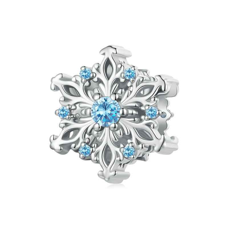 Jzora Handmade Winter Snowflak Sterling Silver Charms