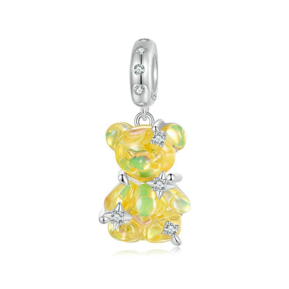 Jzora handmade jelly bear sterling silver charm