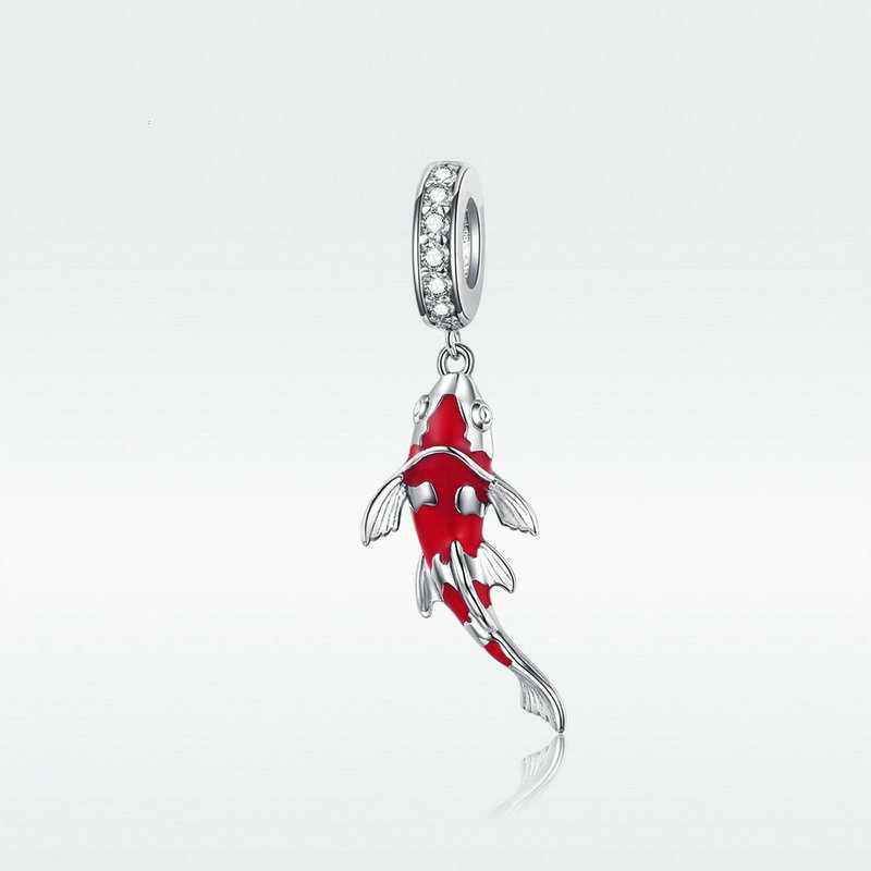 Jzora New Year Red Lucky Koi Sterling Silver Charm