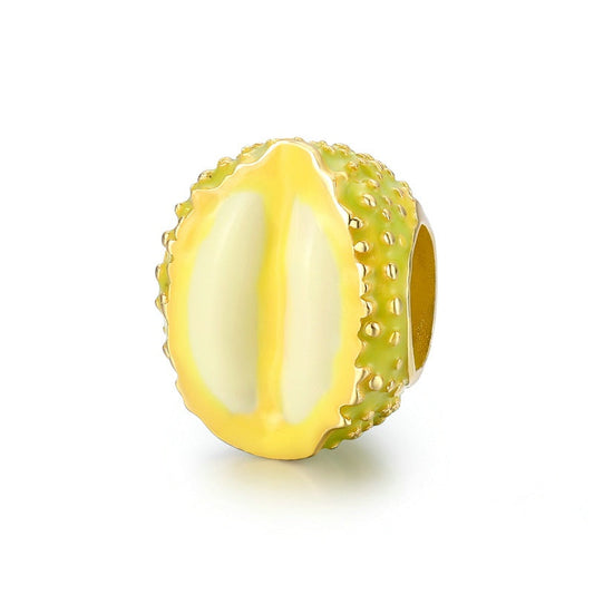 Jzora Golden Durian Fruit Sterling Silver Charm