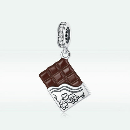 Jzora Valentine's Day Chocolate Sterling Silver Charm