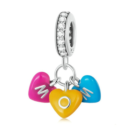 Jzora Love Rainbow Candy Mother's Day Sterling Silver Charm