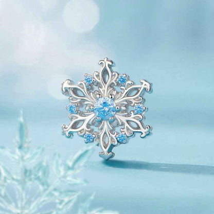 Jzora Handmade Winter Snowflak Sterling Silver Charms