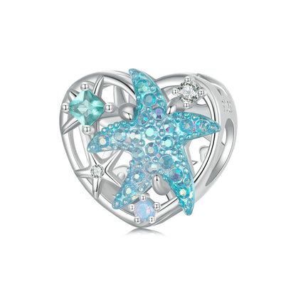 Jzora Blue Fantasy Starfish Sterling Silver Charm