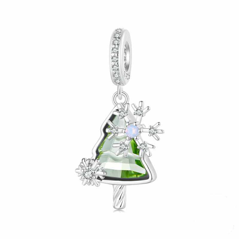 Jzora handmade snowflake Christmas tree sterling silver charms