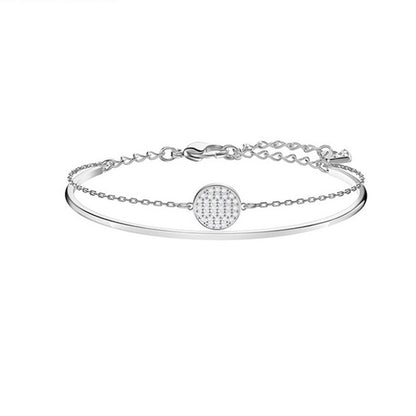 Jzora handmade 2-in-1 double layer tennis alloy bracelet